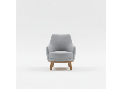 Fauteuil 1 place Fauteuil de salon Monoplace Bois Tissu Textile