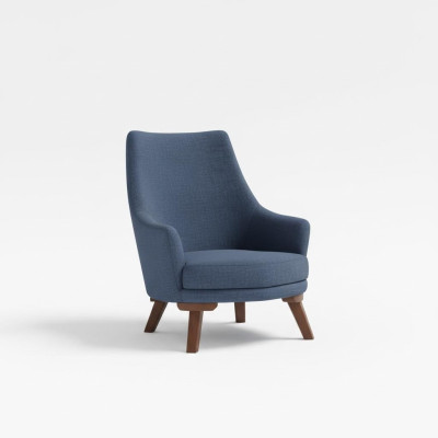 Textile rembourrage de luxe Fauteuil relaxant d'une place Meuble rembourré bleu