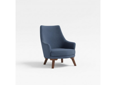 Textile rembourrage de luxe Fauteuil relaxant d'une place Meuble rembourré bleu