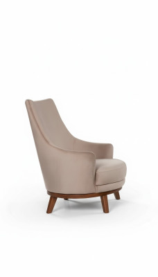 Fauteuil Rembourrage Mobilier Salon Monoplace Détente Textile Fauteuil Beige