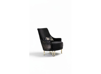 Fauteuil design de luxe 1 place en textile Lounge Club Rembourrage Mobilier