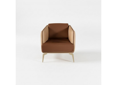 Moderne Fauteuil Une Place Fauteuil Marron 1 Place Tissu d'Ameublement Textile