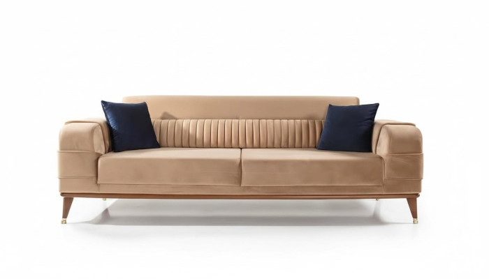 Canapé moderne 3 places Couleur beige Canapés Salon Style de design en bois