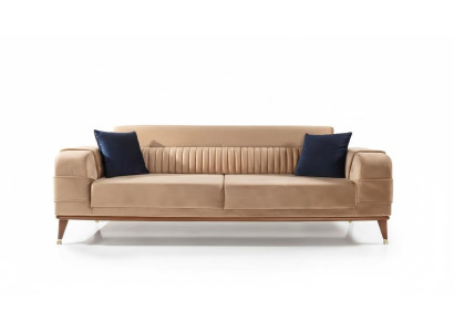 Canapé moderne 3 places Couleur beige Canapés Salon Style de design en bois
