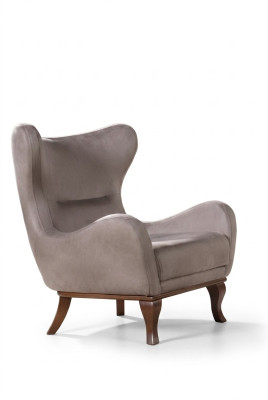 Fauteuil moderne design une place en tissu d'ameublement beige