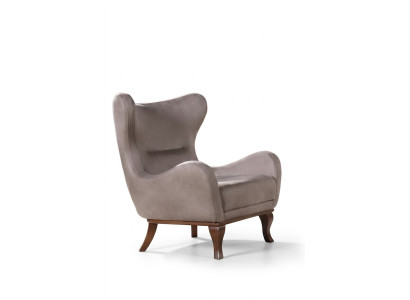Fauteuil moderne design une place en tissu d'ameublement beige