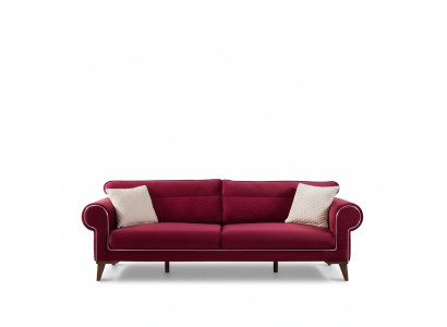 Canapé rouge 3 places Canapés en textile Canapé Rembourrage Mobilier de luxe Moderne Trois places