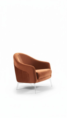 Canapé design Fauteuil Canapé Tapisserie 1 place Textile Fauteuil simple neuf couleur marron