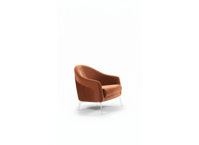 Canapé design Fauteuil Canapé Tapisserie 1 place Textile Fauteuil simple neuf couleur marron