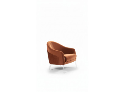 Canapé design Fauteuil Canapé Tapisserie 1 place Textile Fauteuil simple neuf couleur marron