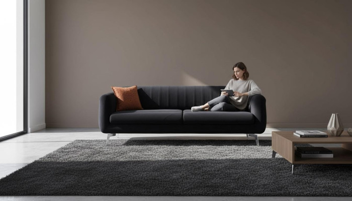 Canapé moderne trois places en tissu Design Canapé 3 places Meubles de salon