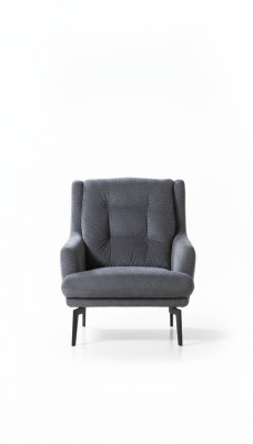 Fauteuil moderne gris mono-place, meuble de salon design inclinable