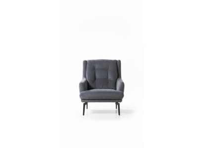Fauteuil moderne gris mono-place, meuble de salon design inclinable