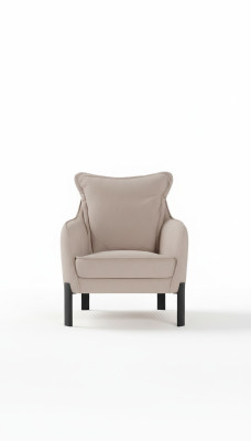 Fauteuil moderne 1 place Salon Tissu Polyester Style Couleur Beige