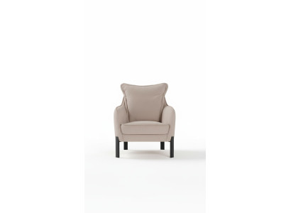 Fauteuil moderne 1 place Salon Tissu Polyester Style Couleur Beige