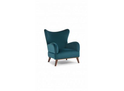 Fauteuil 1 place Design Salon Rembourrage en bois Moderne Turquoise