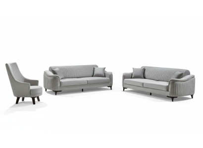 Ensemble de canapé Sofa Luxury Garniur Canapés Fauteuil 3 places moderne 3 pièces