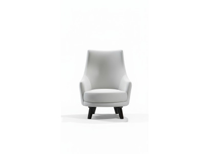 Fauteuil de salon moderne, design d'une seule place, couleur bois gris, en textile