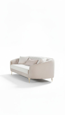 Canapé 3 places en tissu Canapés Canapé Rembourrage Meubles moderne Trois places Velours beige