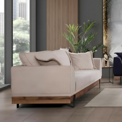 Canapé design 3 places Canapé rembourré Canapé moderne Canapés Mobilier de salon Beige