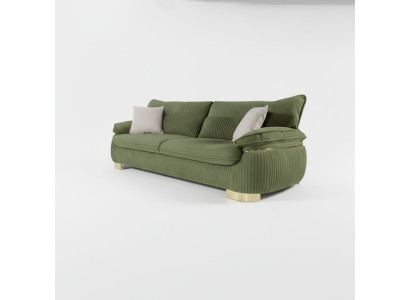 Canapé moderne en textile 3 places Trois places en tissu Mobilier rembourré Couleur verte