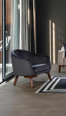 Moderne Sessel 1-Sitzer Designer Einzelsitzer Polsterung Textil Möbel