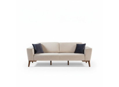 Le salon canapé Design Trois places Moderne Canapé Beige Siège en tissu