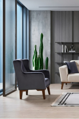 Fauteuil de luxe 1 place Fauteuil design 1 place Revêtement textile Mobilier