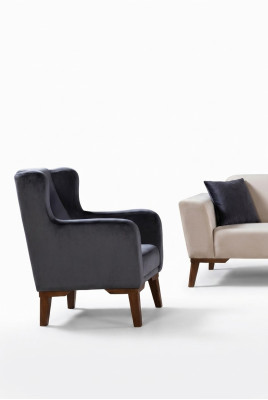 Fauteuil de luxe 1 place Fauteuil design 1 place Revêtement textile Mobilier