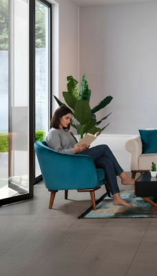 Fauteuil de luxe 1 place Fauteuil designer 1 place Rembourrage en textile