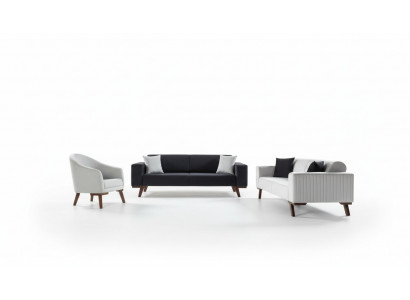 Ensemble de canapés de luxe trois places canapé en tissu 3+3+1 siège fauteuil style textile.