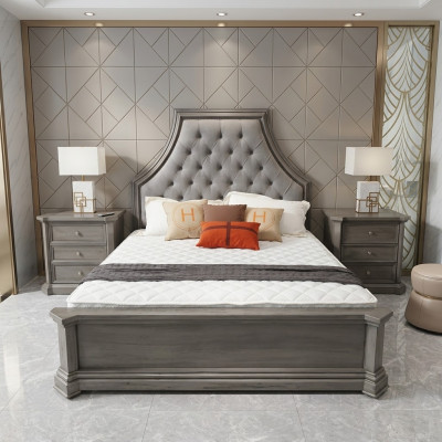 Chambre à coucher Ensemble lit + 2x table de chevet Lits Lit double Meubles Chesterfield neufs