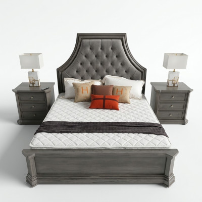 Chambre à coucher Ensemble lit + 2x table de chevet Lits Lit double Meubles Chesterfield neufs