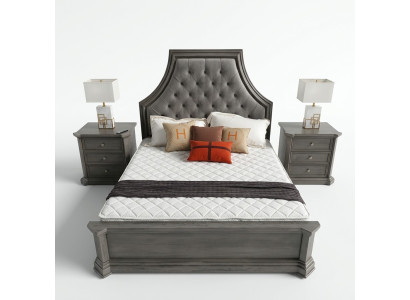 Chambre à coucher Ensemble lit + 2x table de chevet Lits Lit double Meubles Chesterfield neufs