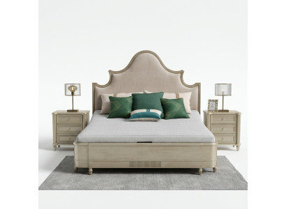 Conception de chambre à coucher Ensemble de lits Lits 2x Table de chevet 3 pièces. Mobilier complet