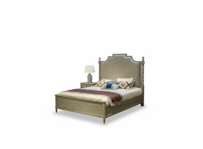 Lit Lit double Chambre à coucher Design Lits Moderne Rembourrage Bois Textile Mobilier neuf