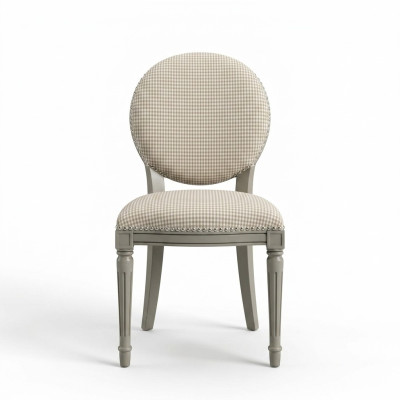 Salle à manger Meubles en bois Chaises Design luxueux Chaise rembourrée Siège en bois gris