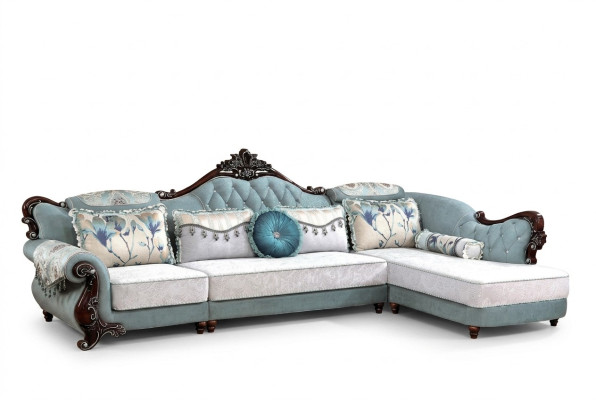 Canapé classique en tissu Chesterfield Canapé d'angle Coussin d'angle Rembourrage Canapé