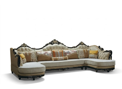 Sofas Living landscape canapé d'angle canapé rembourrage Canapé Bois Textile Canapés
