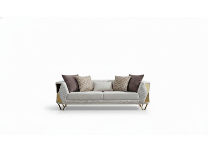 Ensemble canapé Suite 3+3+1 places Canapé Fauteuil Canapés Moderne Marron neuf