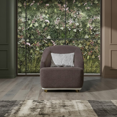Fauteuil une place Canapé 1 place Canapé Salon Mobilier en métal avec textile