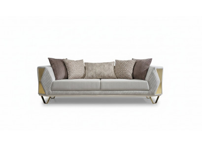 Canapé de luxe Salon Trois places Canapé Rembourrage Mobilier Tissu Ensemble de 3
