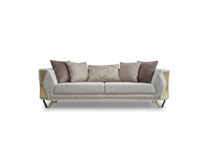 Canapé de luxe Salon Trois places Canapé Rembourrage Mobilier Tissu Ensemble de 3