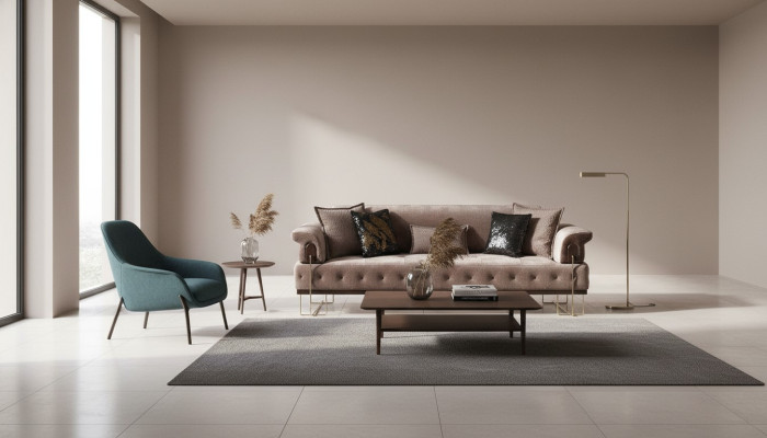 Canapé trois places de luxe marron 3 places Design de canapé design moderne.
