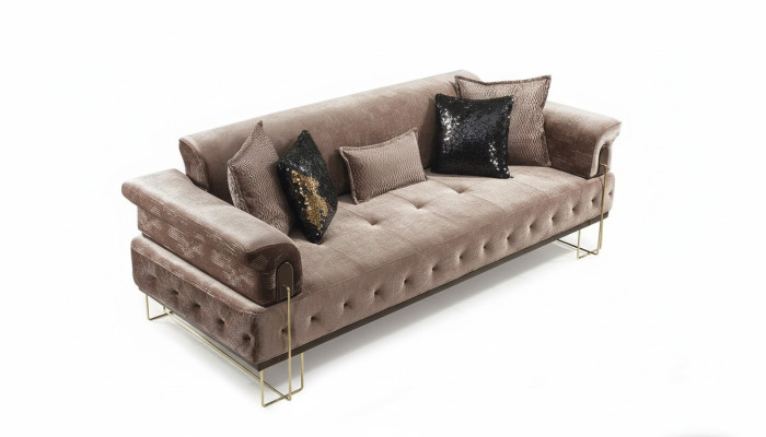 Canapé trois places de luxe marron 3 places Design de canapé design moderne.