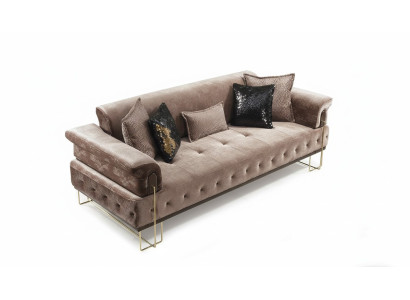 Canapé trois places de luxe marron 3 places Design de canapé design moderne.