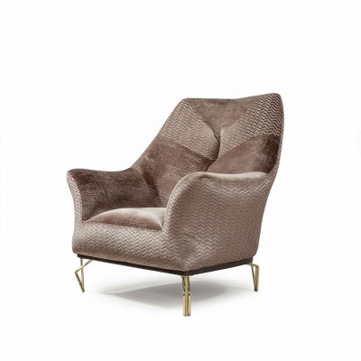 Fauteuil Design Salon Rembourrage Bois Rembourrage Moderne Luxe marron neuf