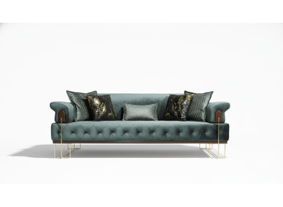 Canapé 3 places Canapé Siège Design Canapé Trois places Luxe Métal avec Textile
