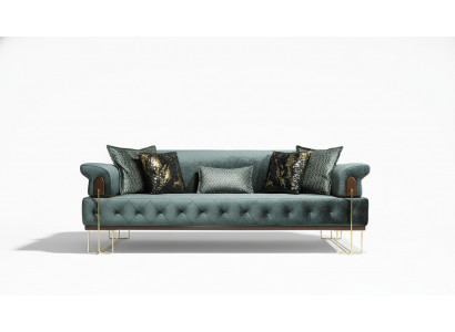 Canapé 3 places Canapé Siège Design Canapé Trois places Luxe Métal avec Textile
