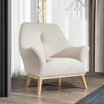 Fauteuil club relax 1 place blanc Salon Luxe Mobilier Design Textile